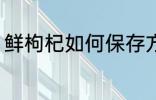 鲜枸杞如何保存方法 鲜枸杞怎么保存