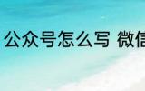 公众号怎么写 微信公众号的写作方法