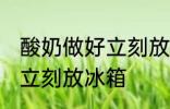 酸奶做好立刻放冰箱吗 酸奶做好是否立刻放冰箱